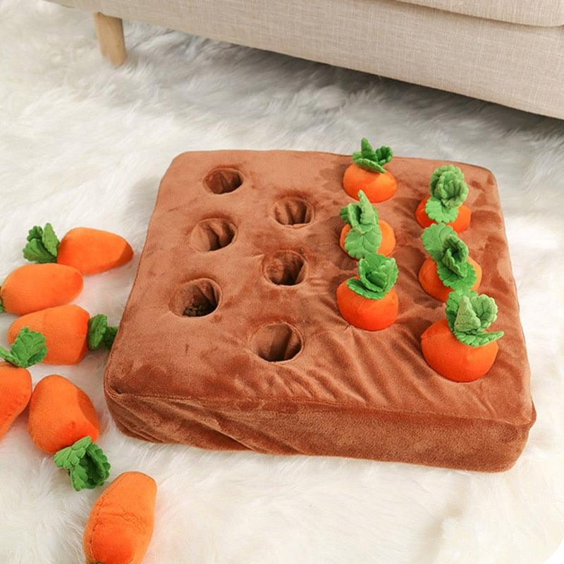 Interactive Dog Toys, Carrot Snuffle Mat for Dogs Plush Puzzle